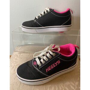 Heelys Youth Black & Pink Roller Shoes With Laces Youth Size 1